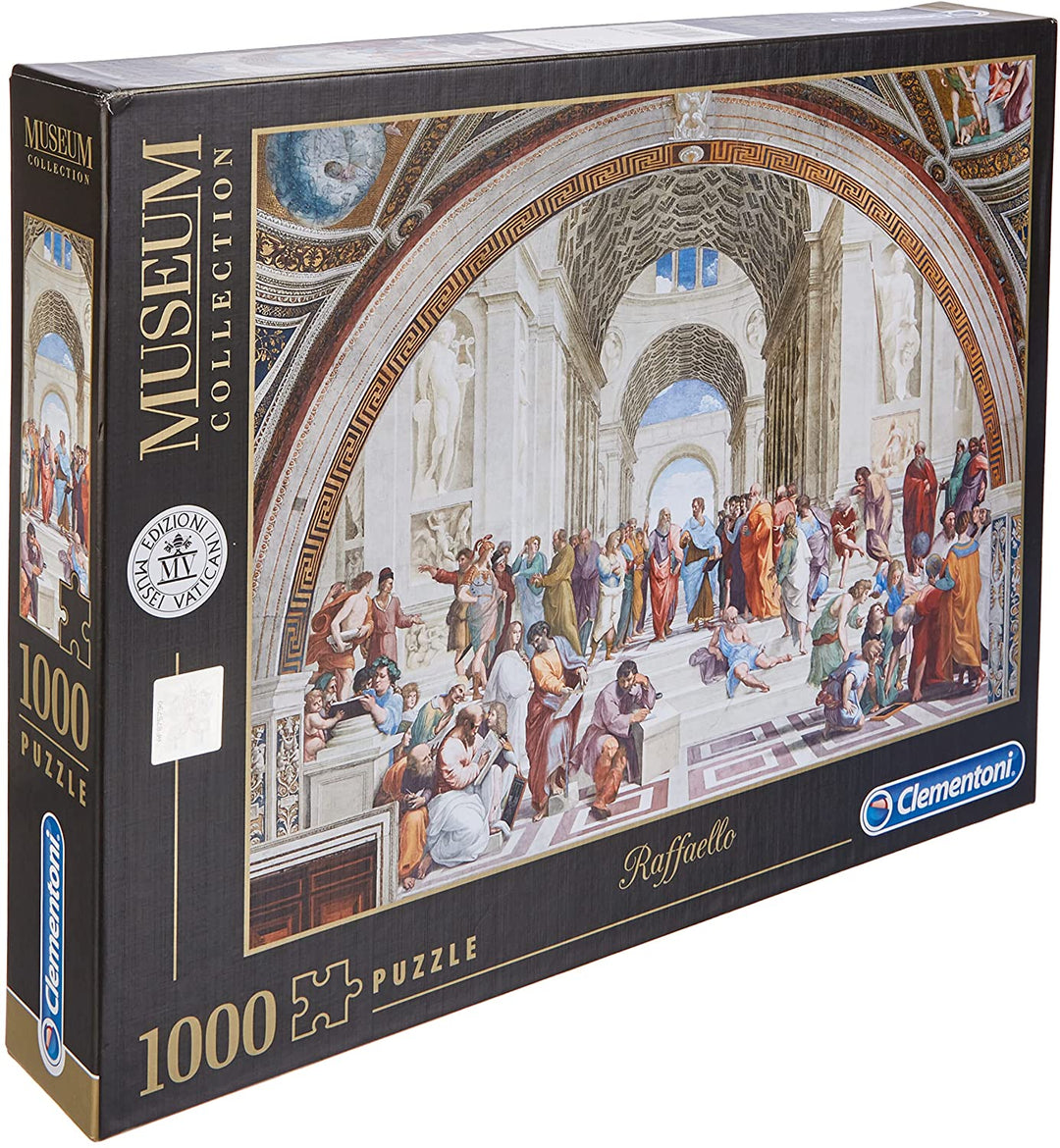 Clementoni 39483 39483-Vatican Jigsaw Puzzle L&#39;école d&#39;Athènes 1000 pièces, M