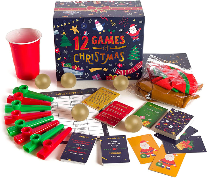 12 Weihnachtsspiele – 12 urkomische Festspiele [Familienparty-Spielepaket für