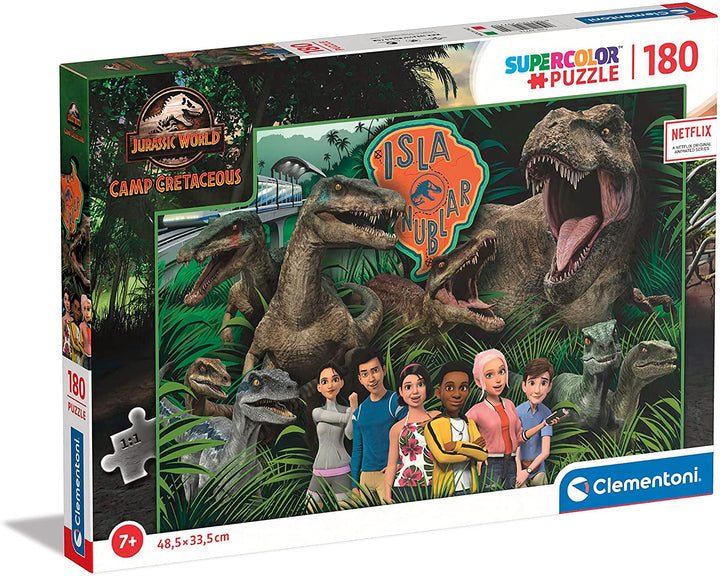 Clementoni 29774 Jurassic Park/World Supercolor Camp Cretaceous – 180 Teile – Puzzle
