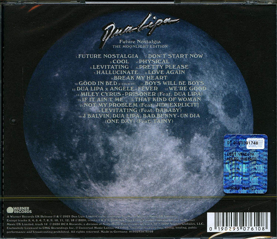 Dua Lipa – Future Nostalgia (The Moonlight Edition) [Audio CD]
