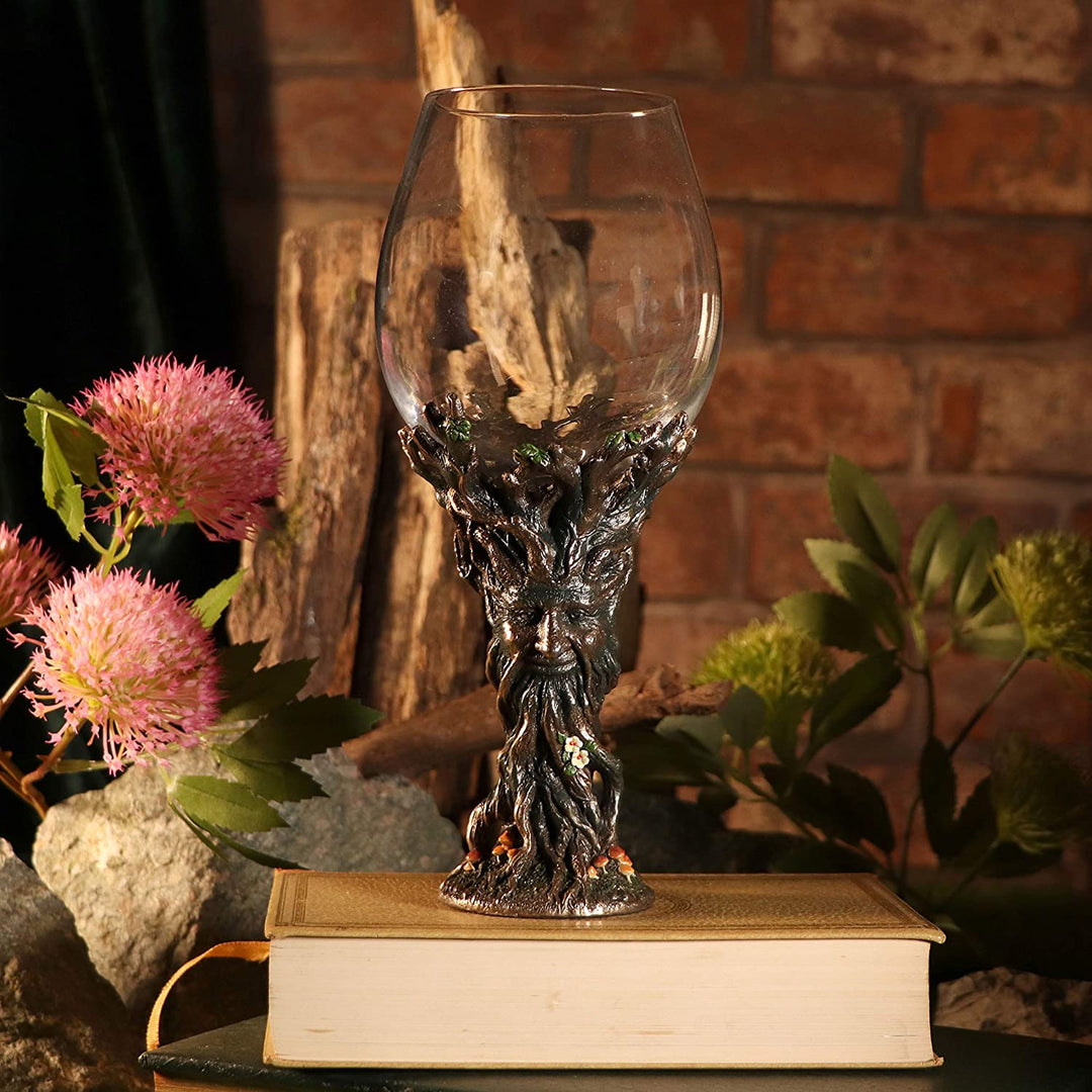 Nemesis Now Bronze Forest Nectar Ancient Tree Spirit Green Man Goblet Wine Glass