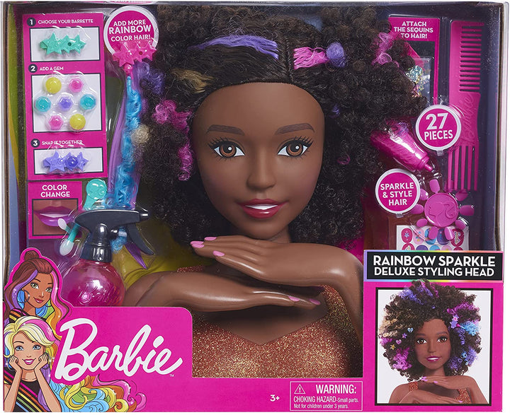Barbie JPL63345 Sparkle Deluxe Styling Head-Capelli Afro