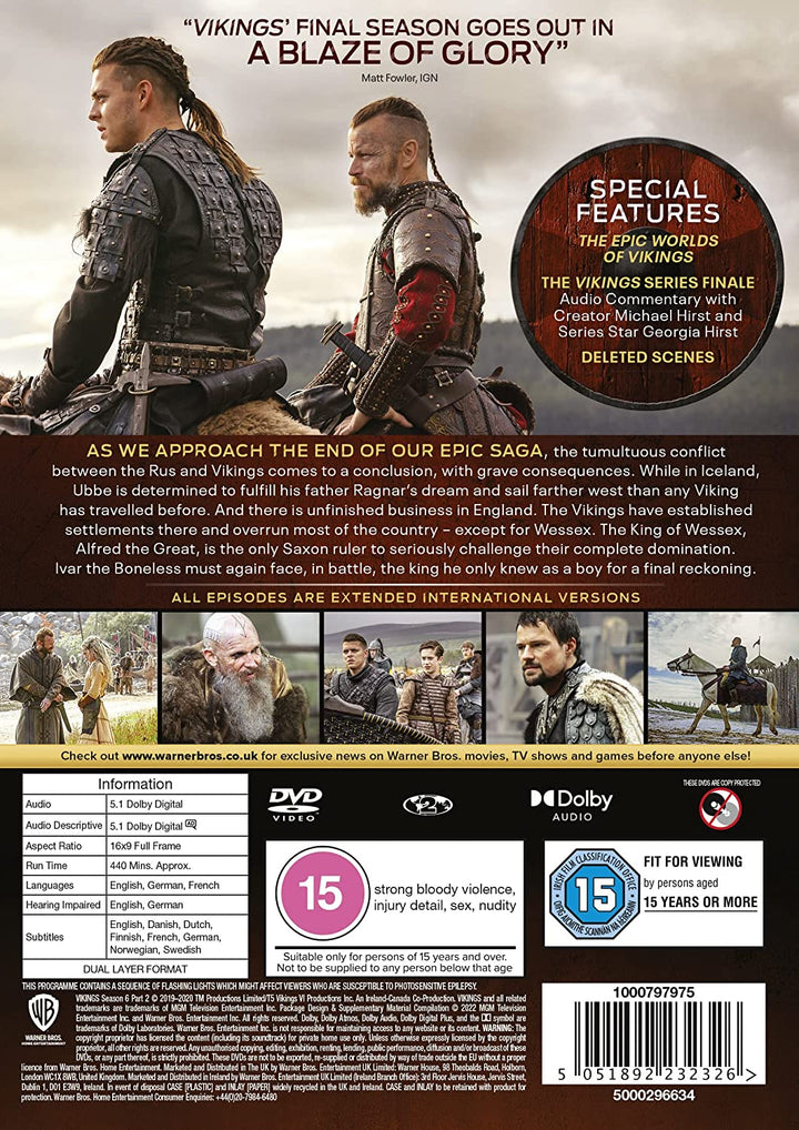 Vikings: Season 6 Volume 2  [2020] [DVD]