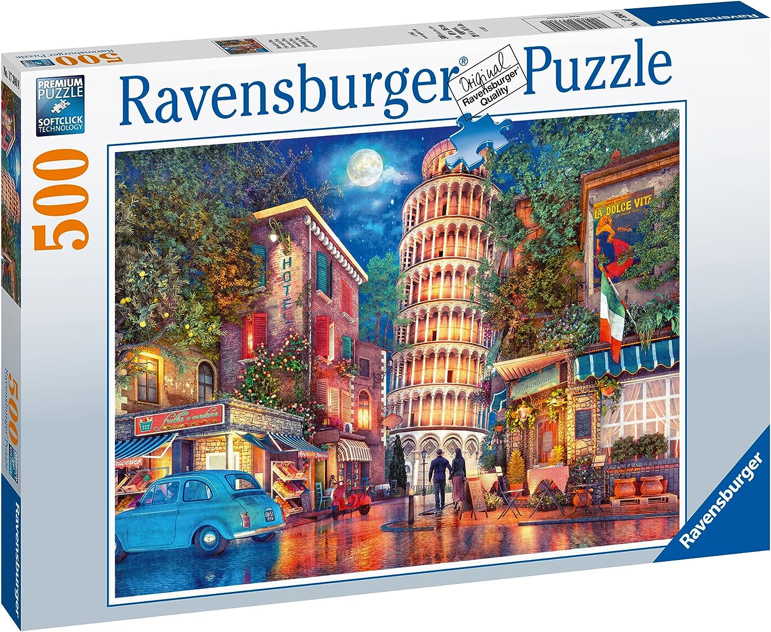 Ravensburger Abend in Pisa 500-teiliges Puzzle – Premium-Puzzle für Erwachsene und Kinder ab 10 Jahren