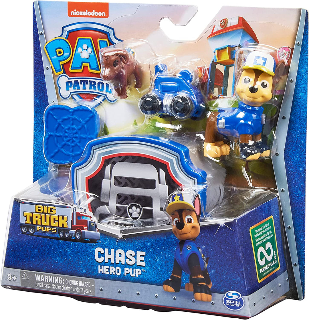 PAW Patrol, Big Truck Pups Chase-Actionfigur mit ansteckbarer Rettungsdrohne