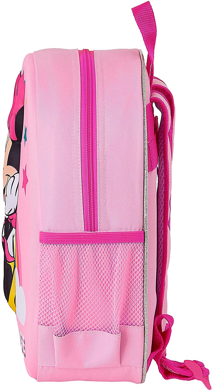 Safta Backpack with 3D Design Adaptable to Minnie Mouse Cart, 270 x 100 x 320 mm
