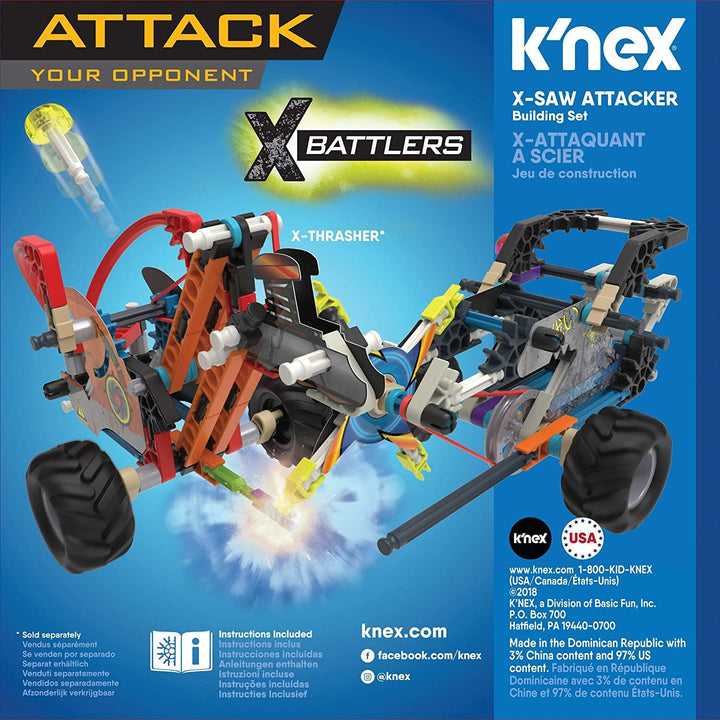 K'nex 17064 Battlers X-Saw Attacker Building Set 101 Pieces Age 7 to 12 Years - Yachew