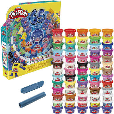 Play-Doh Ultimate Color Collection 65-Pack of Assorted Modeling Compounds for Kids 3 Years and Up, Non-Toxic, Fun Size 1-Ounce Cans
