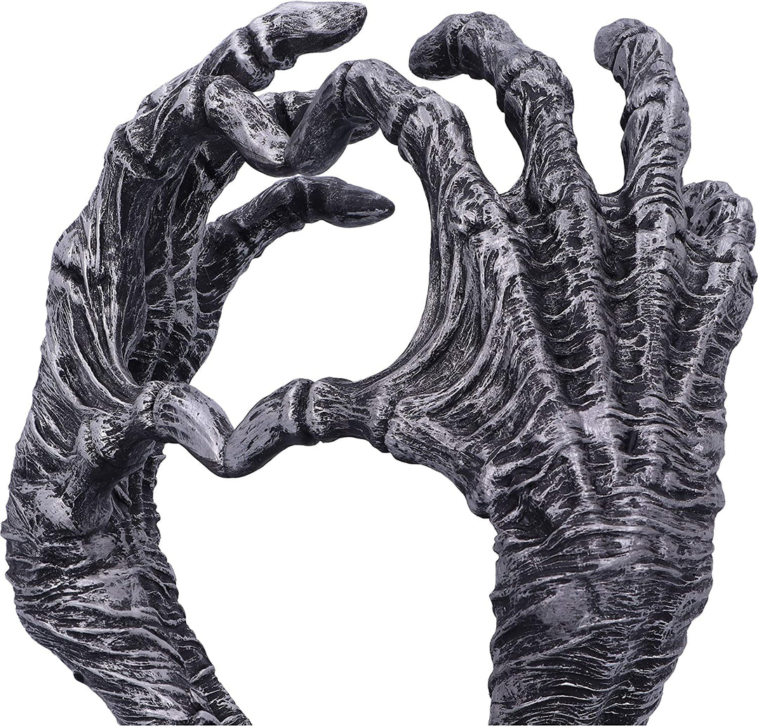 Nemesis Now Gothic Mumified Love Heart Hands Schmuckschalenhalter, Silber, 22c