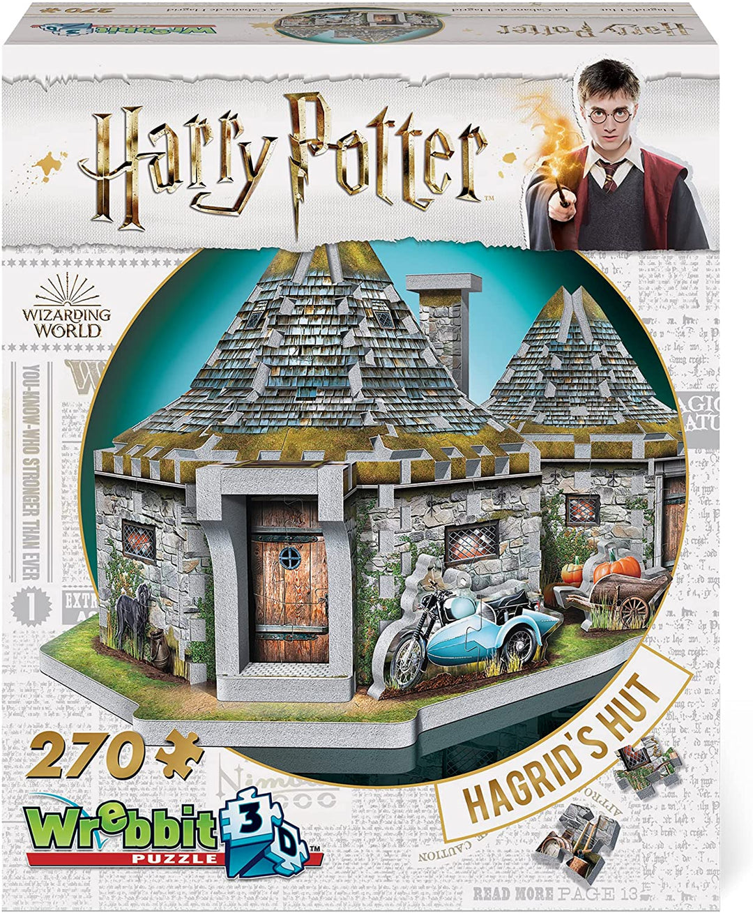 Wrebbit 3D Puzzle HOGHAG Hagrid's Hut Harry Potter Puzzle, (270-Piece)