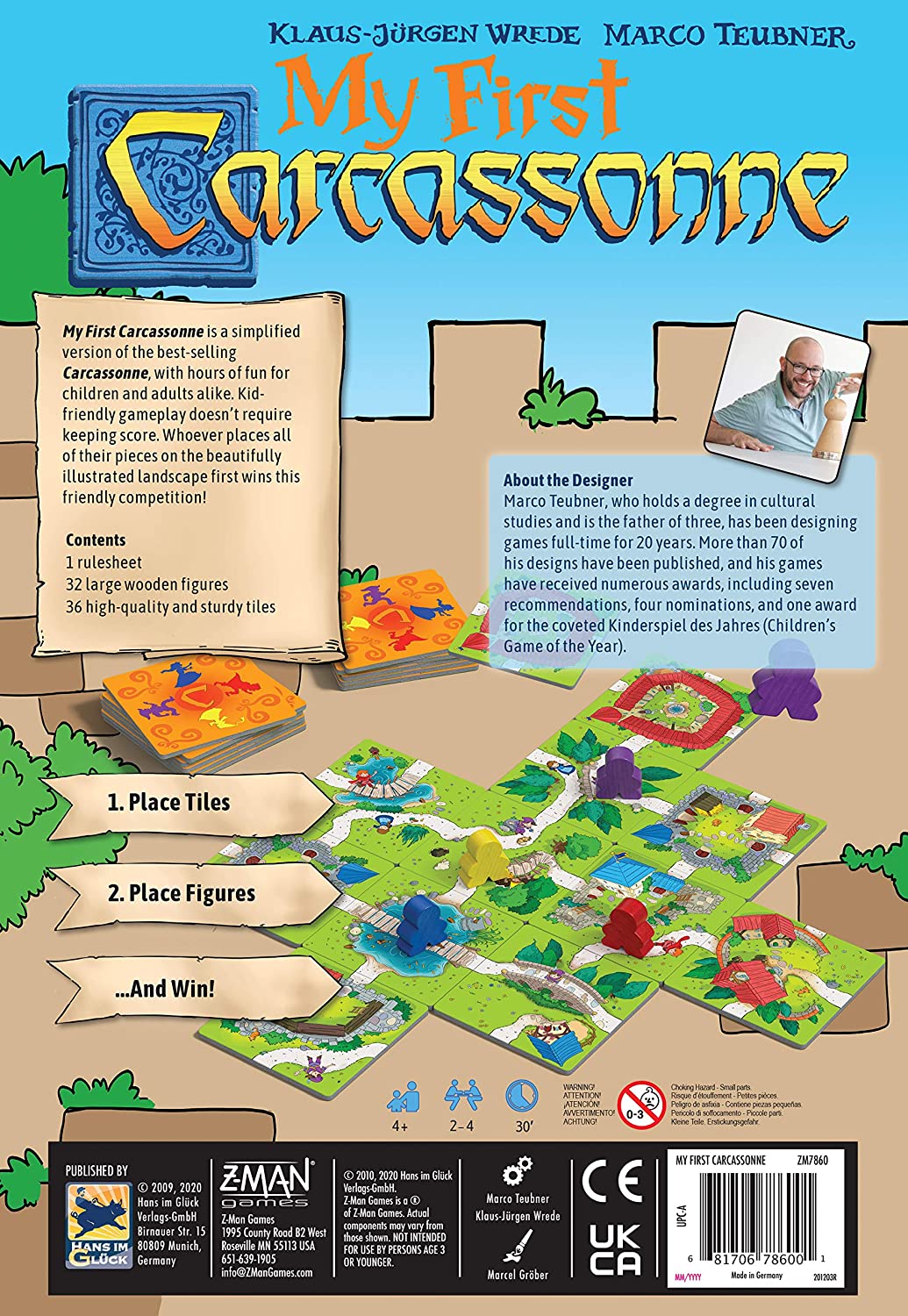Z-Man-Spiele | Mein erstes Carcassonne | Brettspiel | Ab 4 Jahren | 2-4 Spieler |