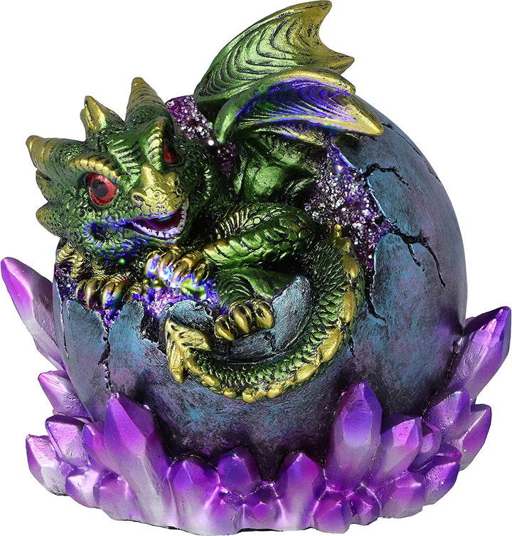Nemesis Now Emerald Hatchling Glow Dragonling Green Dragonling Kristallfigur,