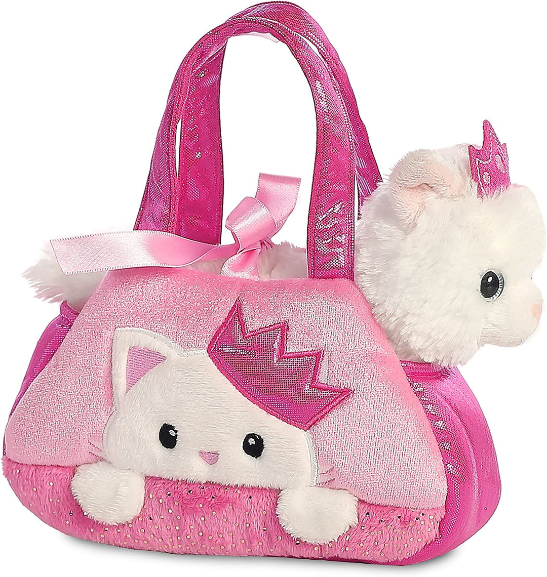 AURORA, 32791, Fancy Pal, Peek-A-Boo Princess Kitty, 8 Zoll, Stofftier, Rosa und Weiß