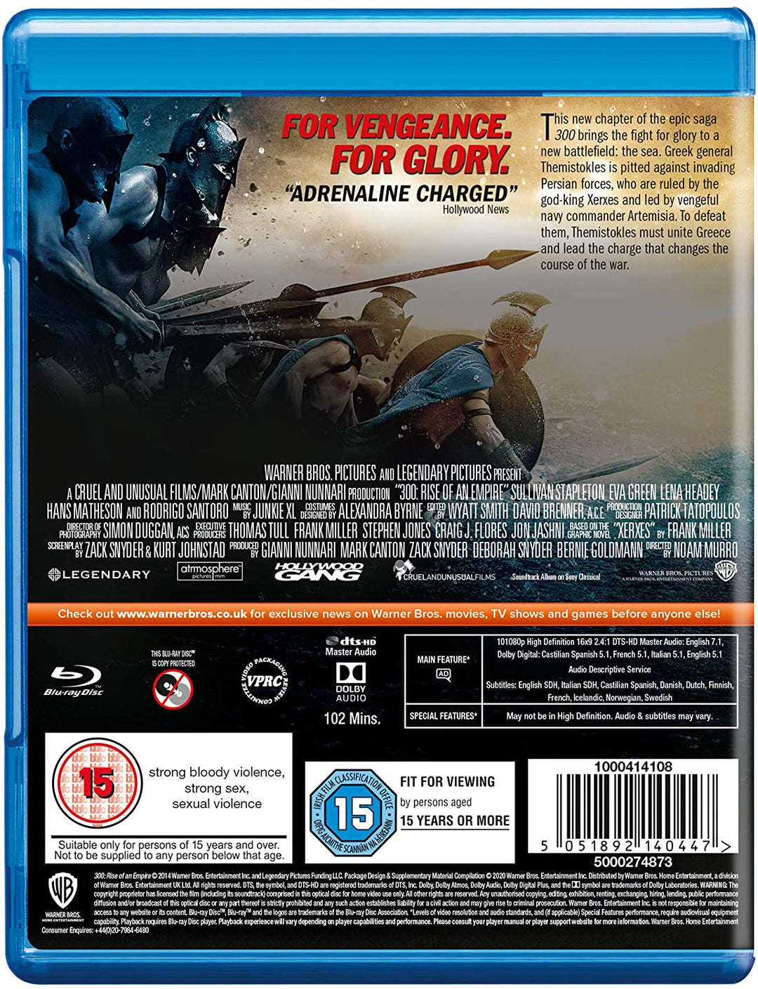 300: Rise Of An Empire [2013] [2014] [Region Free] - Action/War [Blu-Ray]