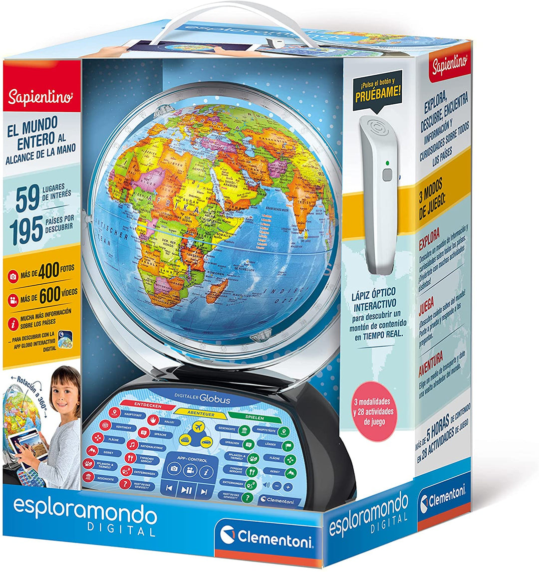 Clementoni 55387 Interactive Globe, Multicoloured