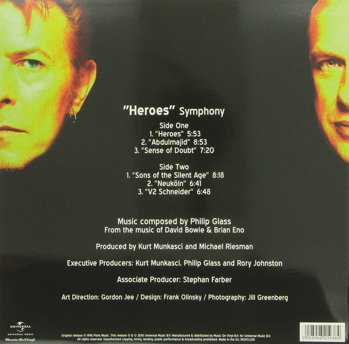 Philip Glass – Heroes Symphony [Vinyl]