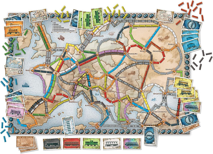 Days of Wonder | Ticket to Ride Europe Board Game | Ages 8+ | For 2 to 5 players | Average Playtime 30-60 Minutes