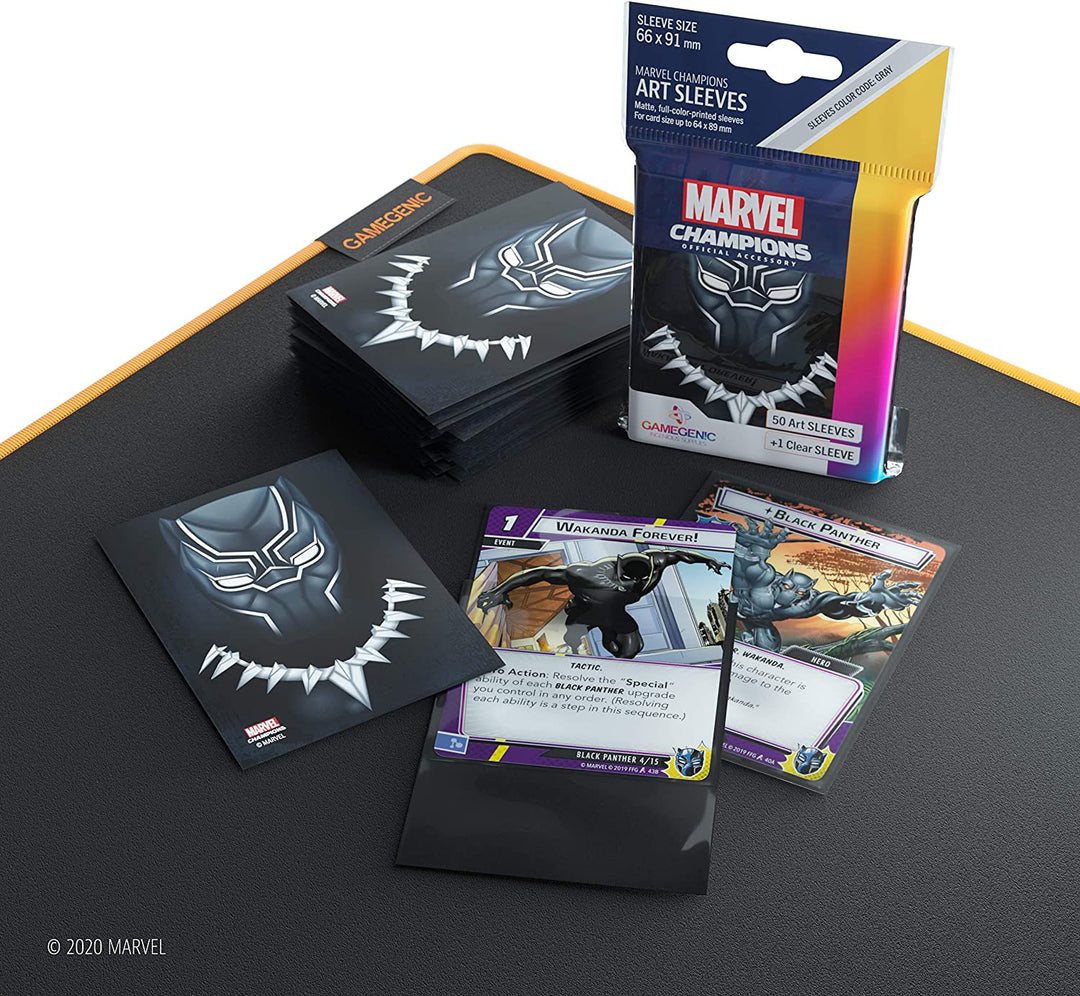Gamegenic Marvel Champions Art Sleeves – Black Panther (50)