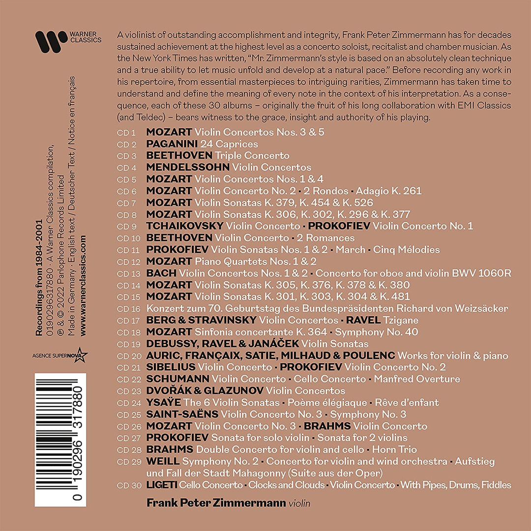 Die kompletten Warner Classics-Aufnahmen [Audio-CD]