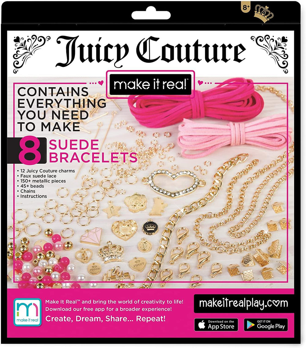 Make It Real Juicy Couture Sweet Suede Bracelets Diy Bracelet Making Kit - Yachew