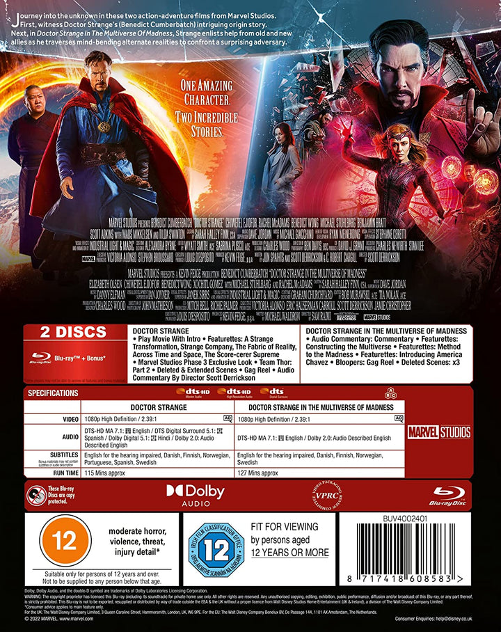 Marvel Studios Doctor Strange Doppelpack [Region Free] [Blu-ray]