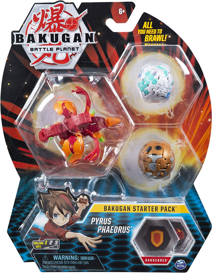Bakugan Plastic Starter Pack Set Assortment 6045144 & Cardboard Aquos Core 1 Pack Assortment 6045148 for Age 5+