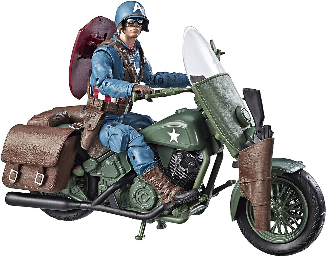 Marvel Legends 80 Years Deluxe Captain America with Motorcycle Figure Set