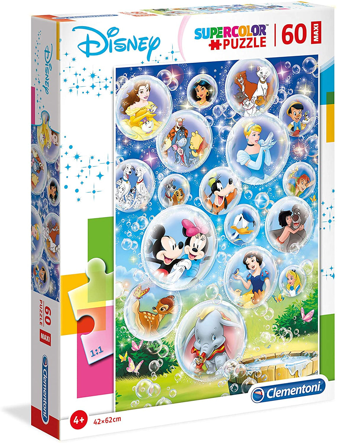 Clementoni – 26448 – Supercolor-Puzzle für Kinder – Disney Classic – 60 Teile