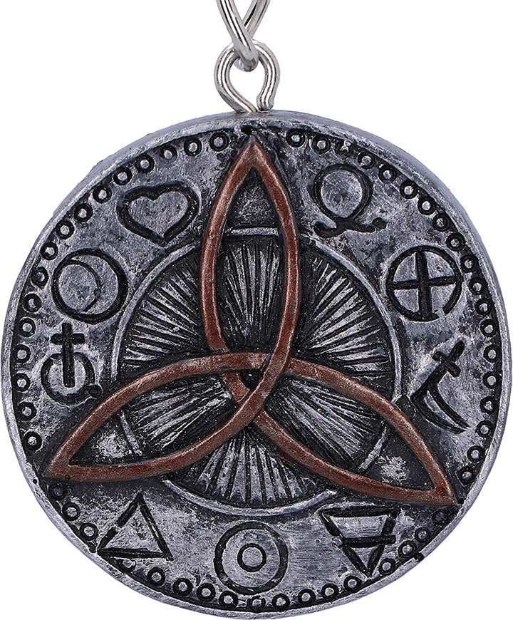 Nemesis Now Dark Gothic Celtic Triquetra Keyrings, Silver, 4.5cm
