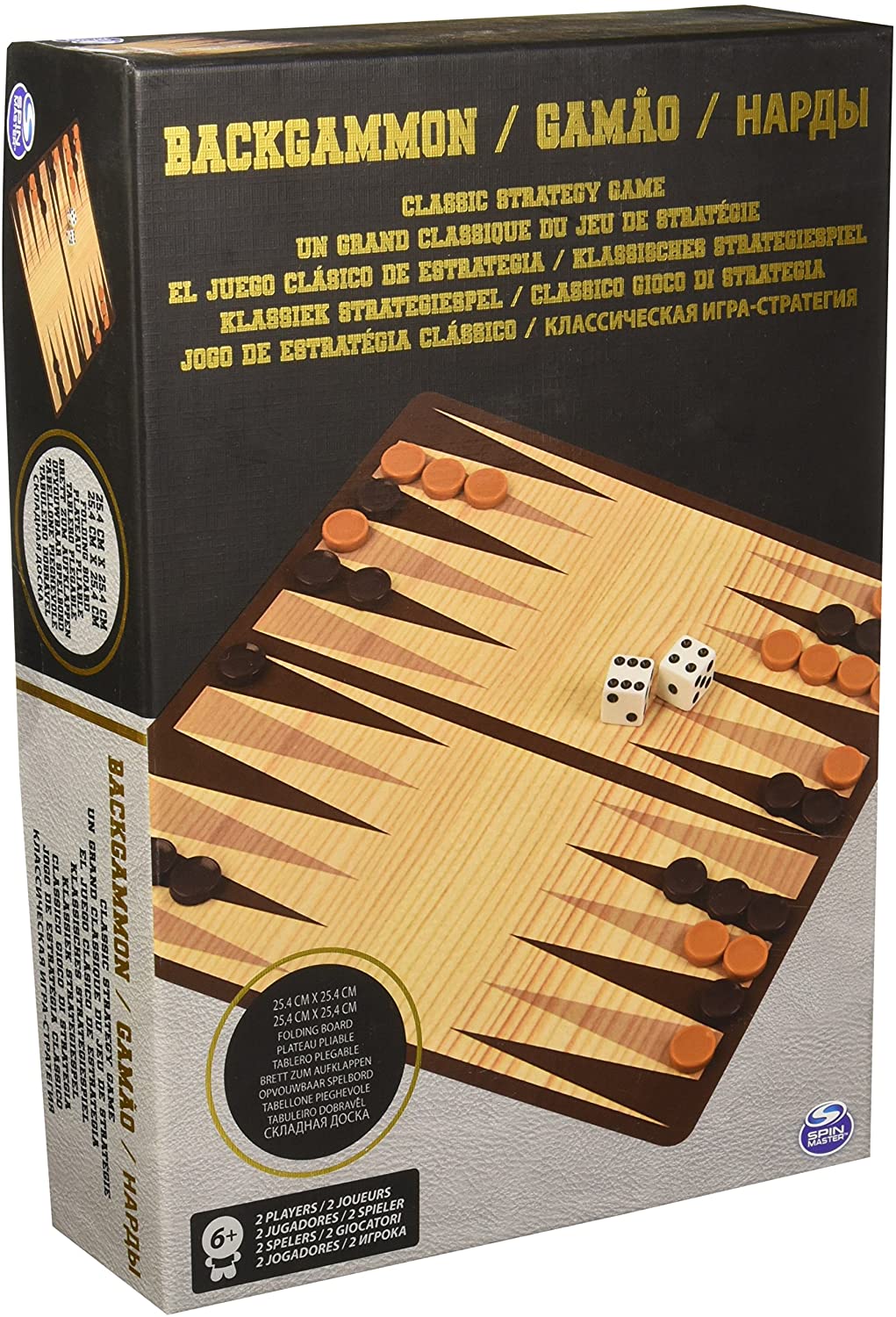 Cardinal Games 6033309 Juego de backgammon clásico para adultos y niños mayores de 8 años