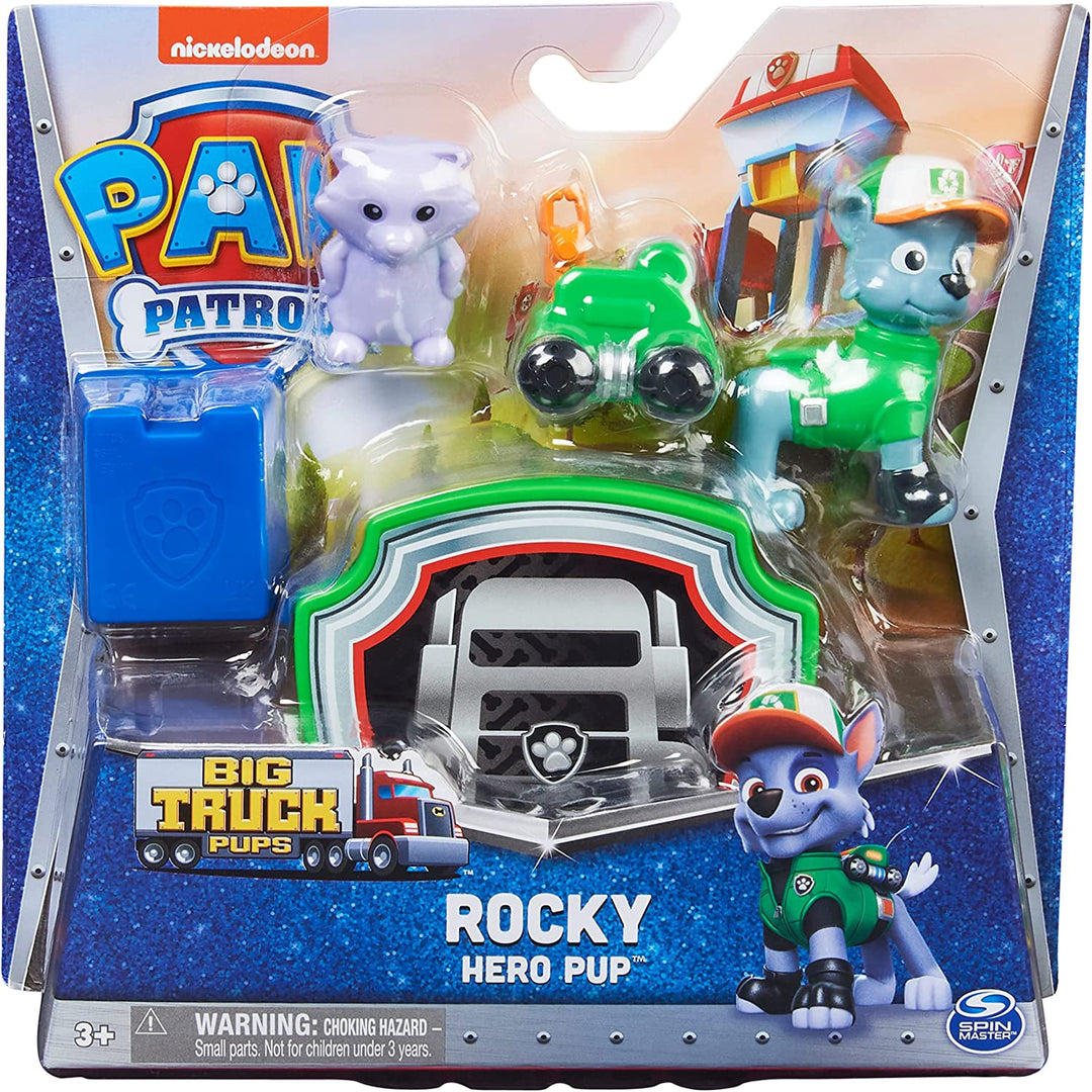 PAW Patrol, Big Truck Pups Rocky Actionfigur mit ansteckbarer Rettungsdrohne