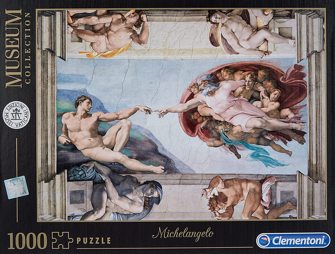 Clementoni - 39496 - Vaticaanse puzzel Michelangelo De schepping van de mens - 1000 stukjes