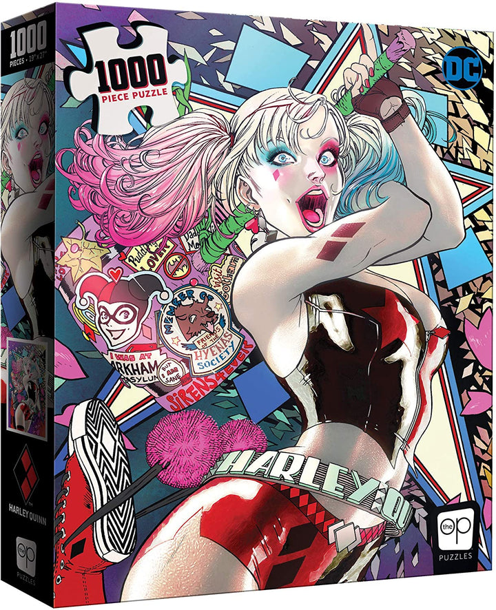 USAopoly USOPZ010533 DC Comics Super Heroes Harley Quinn Die Laughing 1.000-teiliges Puzzle