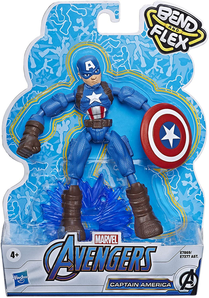 Bend and Flex E7869 Marvel Avengers Capitán América Figura de acción de juguete