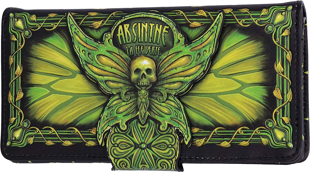 Nemesis Now Absinthe La Fee Verte Green Fairy geprägte Geldbörse, Polyurethan, 18,5
