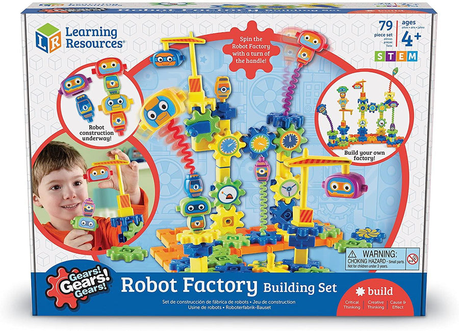 Learning Resources Gears Gears Gears Robot Factory Building Set - Yachew