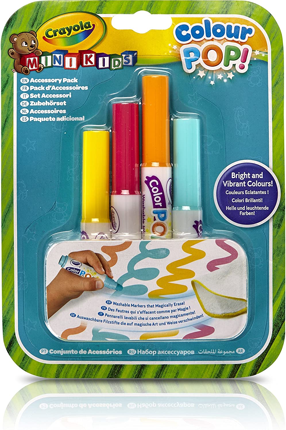 Crayola Mini Kids Color Pop – 81-2007-E-000 4x Marker-Nachfüllung – wasserwaschbare Farbe