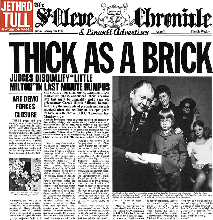 Jethro Tull – Thick As A Brick – 50th Anniversary Edition [Vinyl]