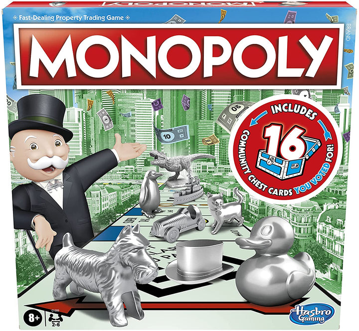 Monopoly-Spiel, Familienbrettspiel für 2 bis 6 Spieler, Monopoly-Brettspiel für Kinder