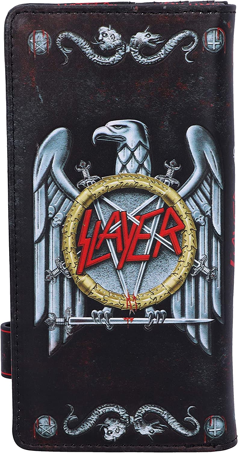 Nemesis Now offiziell lizenzierte Geldbörse mit geprägtem Slayer Eagle-Logo, Schwarz, 18,5 cm
