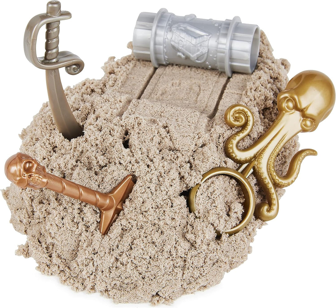 Kinetic Sand, Schatzsuche-Spielset mit 9 Überraschungsenthüllungen, 567 g, braun und selten