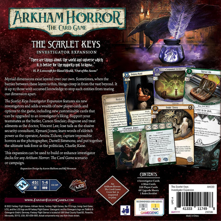 Fantasy-Flugspiele | Die Scarlet Keys Investigator-Erweiterung: Arkham Horror