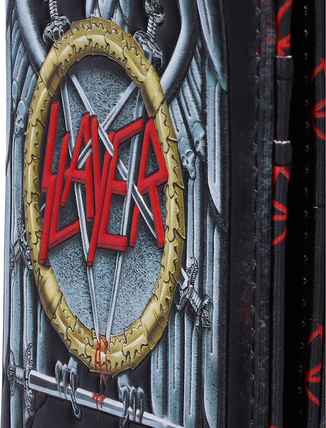 Nemesis Now Officially Licensed Slayer Eagle Logo Embossed Purse Wallet, Black, 18.5cm