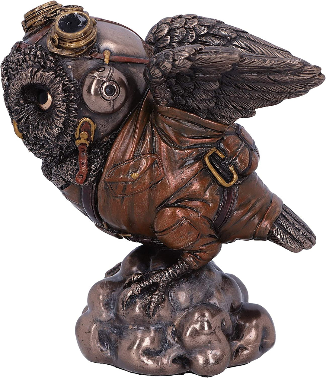 Nemesis Now Learning to Fly Steampunk-Eulenfigur, Bronze, 10,5 cm