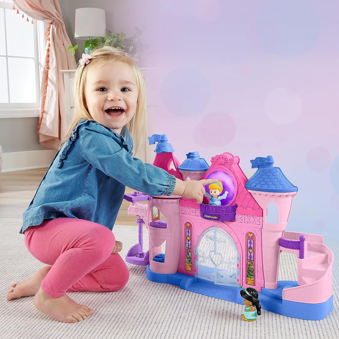 Fisher-Price Little People Disney Princess Magical Lights &amp; Dancing Castle mit 2 Figuren