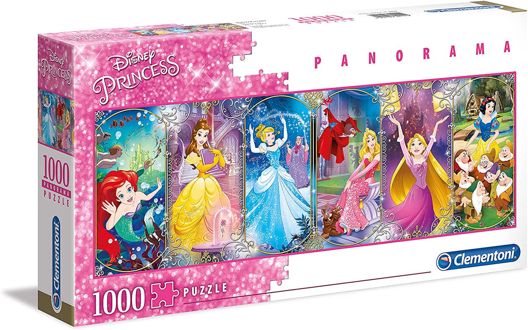 Clementoni – 39444 – Disney Panorama Collection Puzzle für Erwachsene und Kinder – Disney Princess – 1000 Teile
