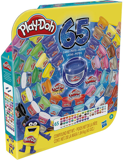 Play-Doh Ultimate Color Collection 65-Pack of Assorted Modeling Compounds for Kids 3 Years and Up, Non-Toxic, Fun Size 1-Ounce Cans
