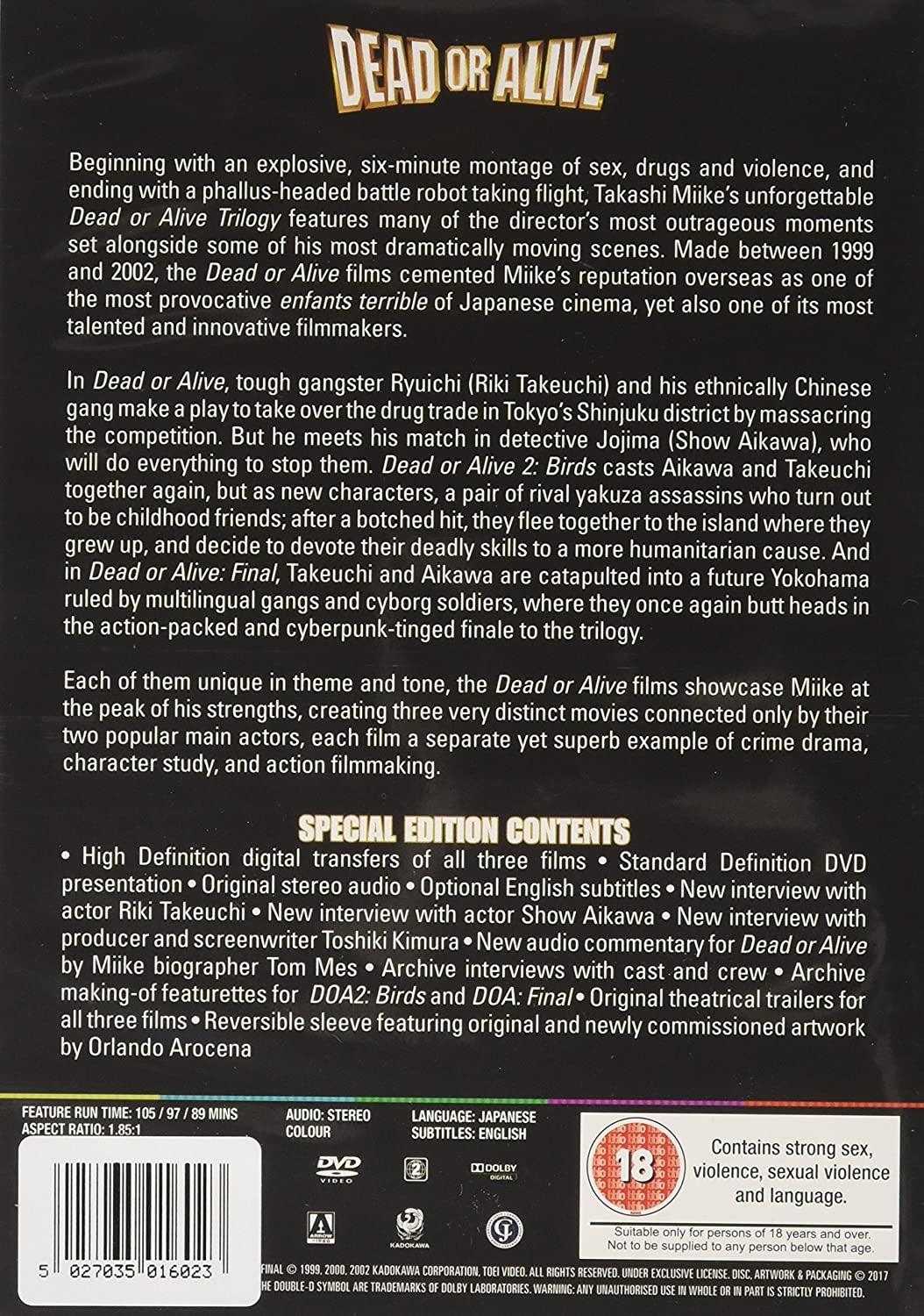 Dead or Alive Trilogy – Action/Abenteuer [DVD]