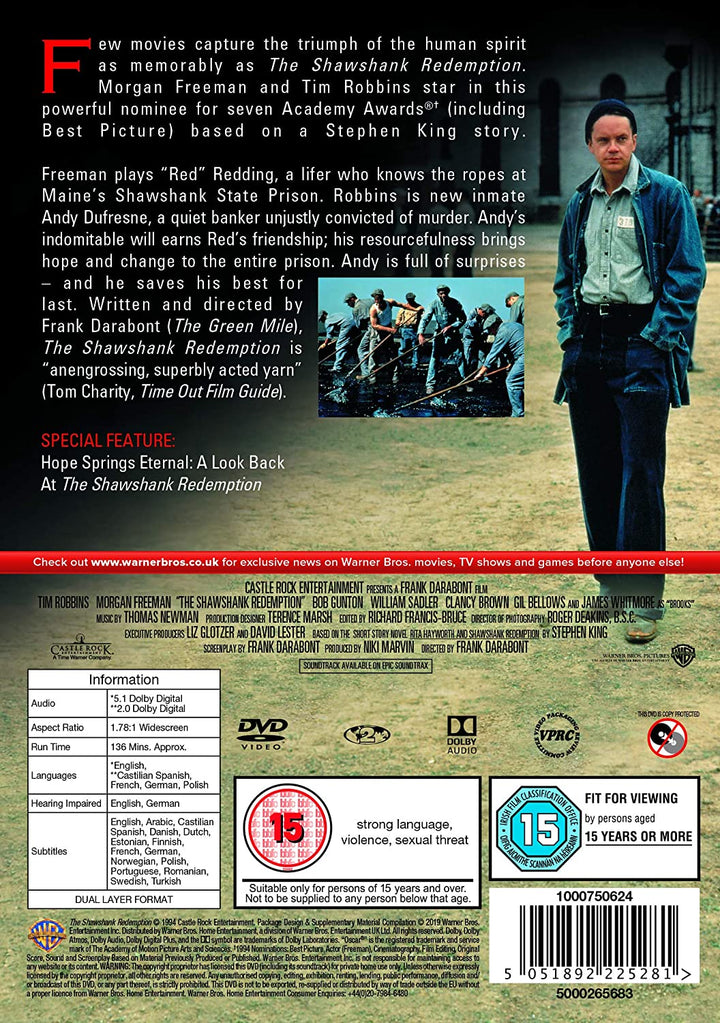 The Shawshank Redemption [1995] [2019] – Drama/Krimi [DVD]