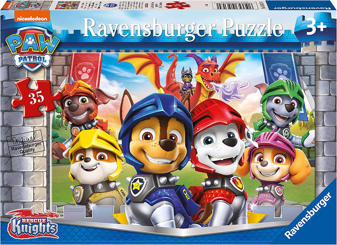 Ravensburger 05617 Paw Patrol 35-teilig – Ritter und Drachen